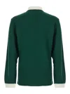 Casablanca Green Polo Shirt With Classic Collar And Logo Lettering On The Front In Green
