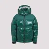 Casablanca Quilted Down-feather Jacket With Glossy Finish In Green