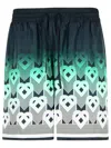 Casablanca Silk Bermuda Shorts Featuring Elastic Waistband In Green