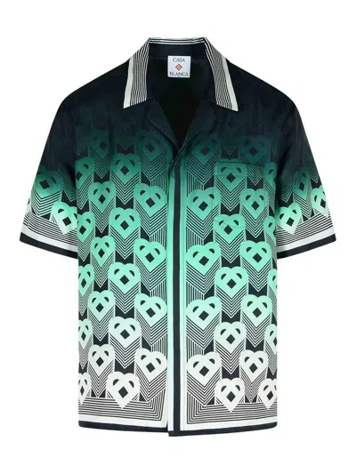CASABLANCA GREEN SILK SHIRT