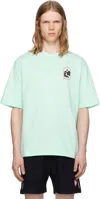 Casablanca Green T-shirt With Crewneck And Logo On The Front And Maxi Logo On The Back