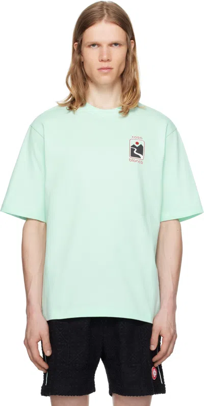 Casablanca Sunset Valley Screen Printed Oversized T Shirt In Green