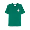 Casablanca Graphic Print Green Cotton T-shirt With Crew Neck Design In Green