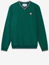 Casablanca Green V-neck Logo Sweatshirt In Green