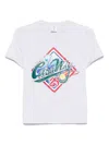 Casablanca Womens Casa Way World Series Printed Cotton-jersey T-shirt Grey In Grey