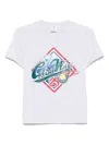 Casablanca Womens Casa Way World Series Printed Cotton-jersey T-shirt Grey In Grigio