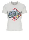 Casablanca Womens Casa Way World Series Printed Cotton-jersey T-shirt Grey In Gray