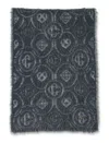 Casablanca Grey Merino Wool Blend Fluffy Monogram Scarf In Gray