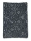 Casablanca Grey Merino Wool Blend Fluffy Monogram Scarf In Gray