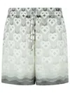 Casablanca Silk Bermuda Shorts Geometric Pattern