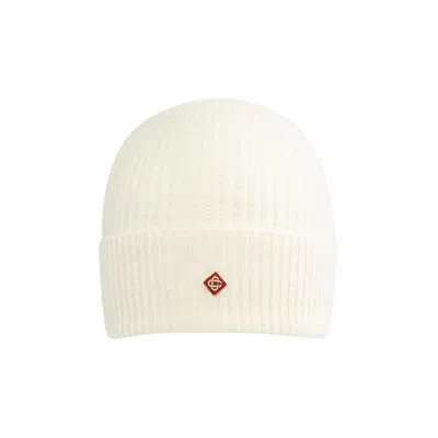 Pre-owned Casablanca Half Cardigan Beanie 'white' | Men's Size Onesize