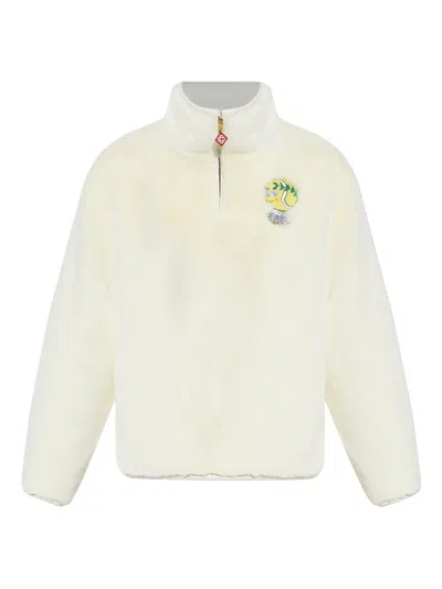 Casablanca Half-zip Sweatshirt In White
