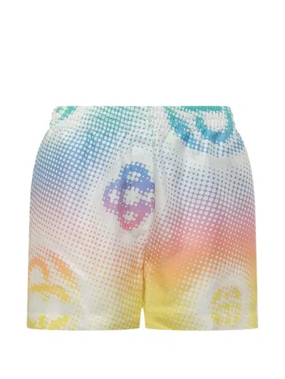 Casablanca Halftone Shorts With Logo In Multi