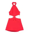 Casablanca Halterneck Cut-out Mini Dress In Red