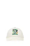 Casablanca Baseball Cap Cotton Curved Brim In White