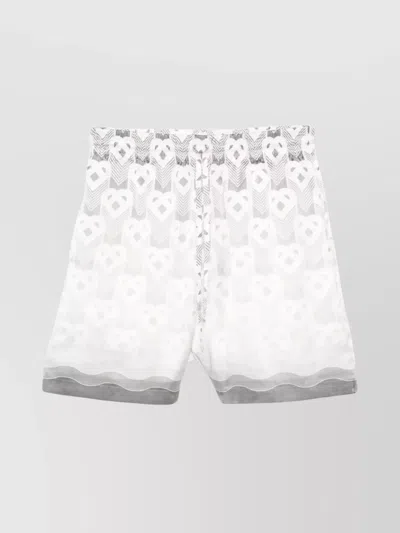 Casablanca Heart Monogram Gradient Shorts In White