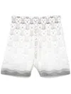 Casablanca Gray Silk Shorts With Logo In Grey