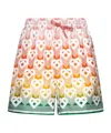 Casablanca Multicolor Gradient Heart Monogram Shorts In White