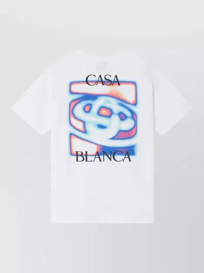 Casablanca Heat Map Print Oversized Cotton T Shirt In White