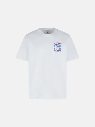 Casablanca 'heat Map' White Cotton T-shirt