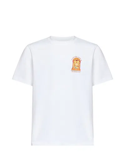 Casablanca Hermons Mirage Arch Printed Classic T-shirt In White