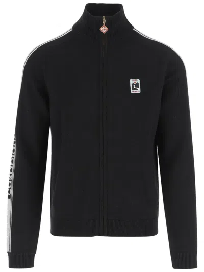 CASABLANCA HIGH NECK MERINO WOOL SWEATSHIRT