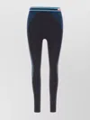 Casablanca Womens Blue Seamless Textured-panels Stretch-woven Leggings In Blue