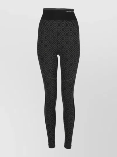 Casablanca High Waist Geometric Pattern Underwear Bottom In Black