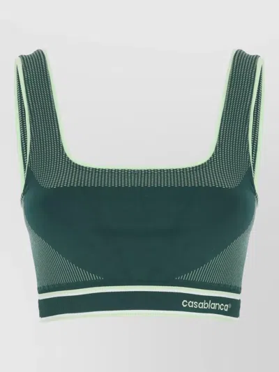 Casablanca High Waist Seamless Scoop Neck Set In Green