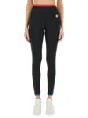 Casablanca High-waisted Sports Leggings With Side Stripe Accents