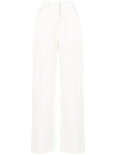Casablanca High-waisted Tailored Trousers In Beige