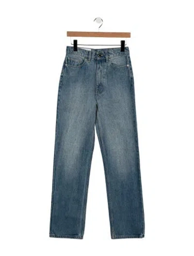 Pre-owned Casablanca High-rise Straight Leg Jeans W/ Tags In Blue