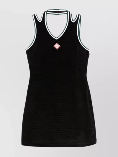 Casablanca Hippie Style Tennis Dress In Black