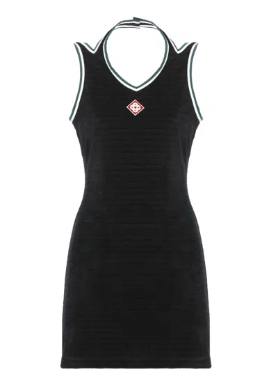 Casablanca Hippie Style Tennis Dress In Black