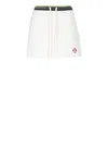 Casablanca Textured Fabric Tennis Skirt With Drawstring Waist In White