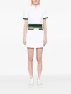 Casablanca Tennis Drawstring Logo-band Mini Skirt In Weiss