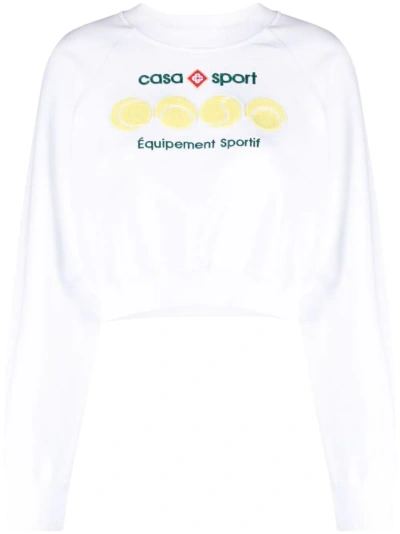 Casablanca Home Sports Sweatshirt In White