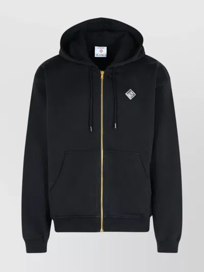 Casablanca Hooded Cotton Sweatshirt Featuring Graphic Design In Black