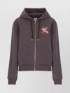 Casablanca Hooded Sweatshirt With Drawstring And Pockets In Burgundy