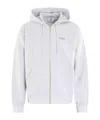 Casablanca Hooded Zip-up Sweatshirt In Gray