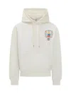 Casablanca Cotton Sweatshirt With Front Pocket And Hood In White