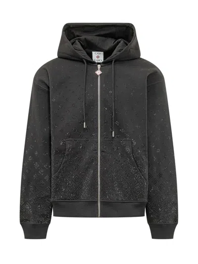 Casablanca Hoodie With Zip In Black