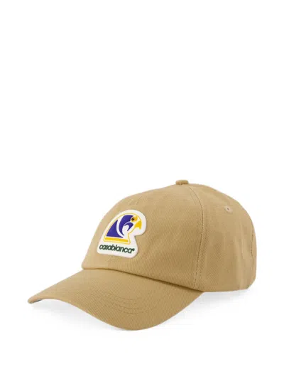 Casablanca Horus Logo-patch Cap In Brown