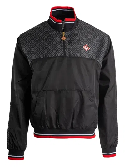 Casablanca Hybrid Panelled Track Jacket In Black