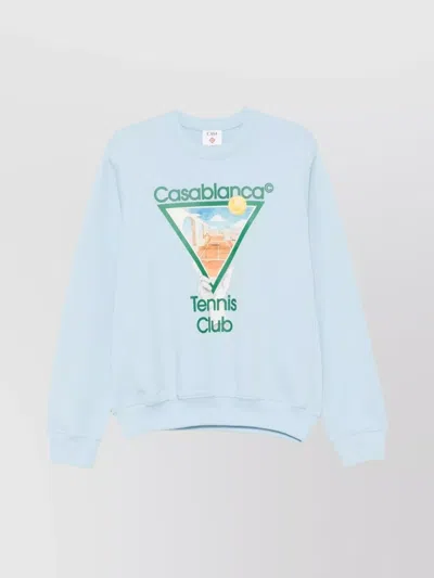 CASABLANCA ICON TENNIS CREW NECK SWEATSHIRTS