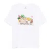 Casablanca White Cotton Short-sleeved T-shirt With Graphic Print