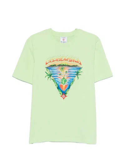 Casablanca Innocence Triangle Graphic T-shirt In Green