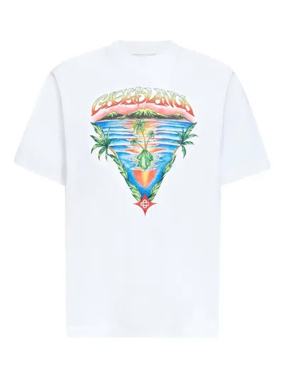 Casablanca Men White Innocence Triangle T-shirt