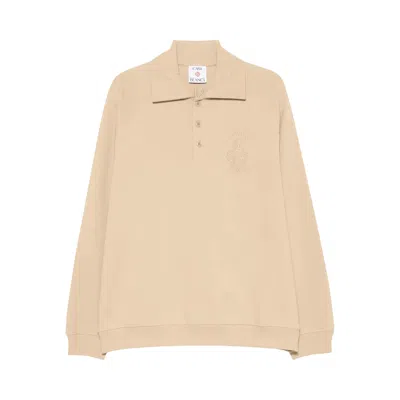 Pre-owned Casablanca Interlock Punto Collared Sweatshirt 'beige' | Tan | Men's Size Xl
