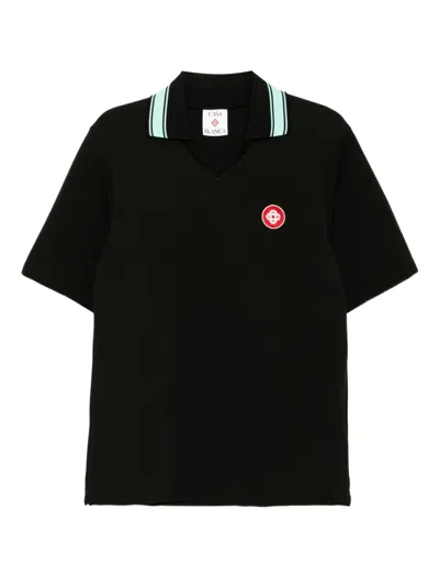 Casablanca Interlock Short-sleeves T-shirt In Black